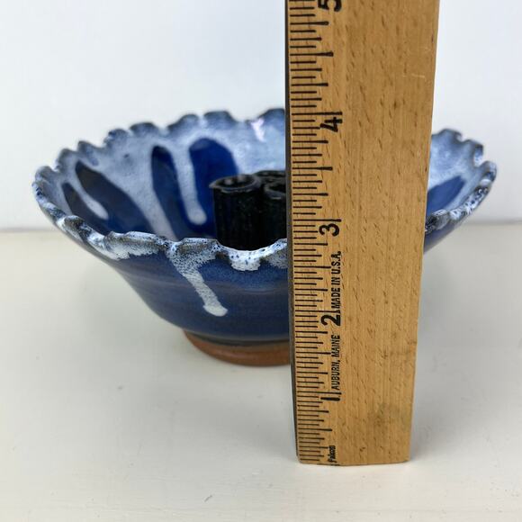 Ikebana Pottery Vase Flower Frog Bowl - Picture 6 of 6